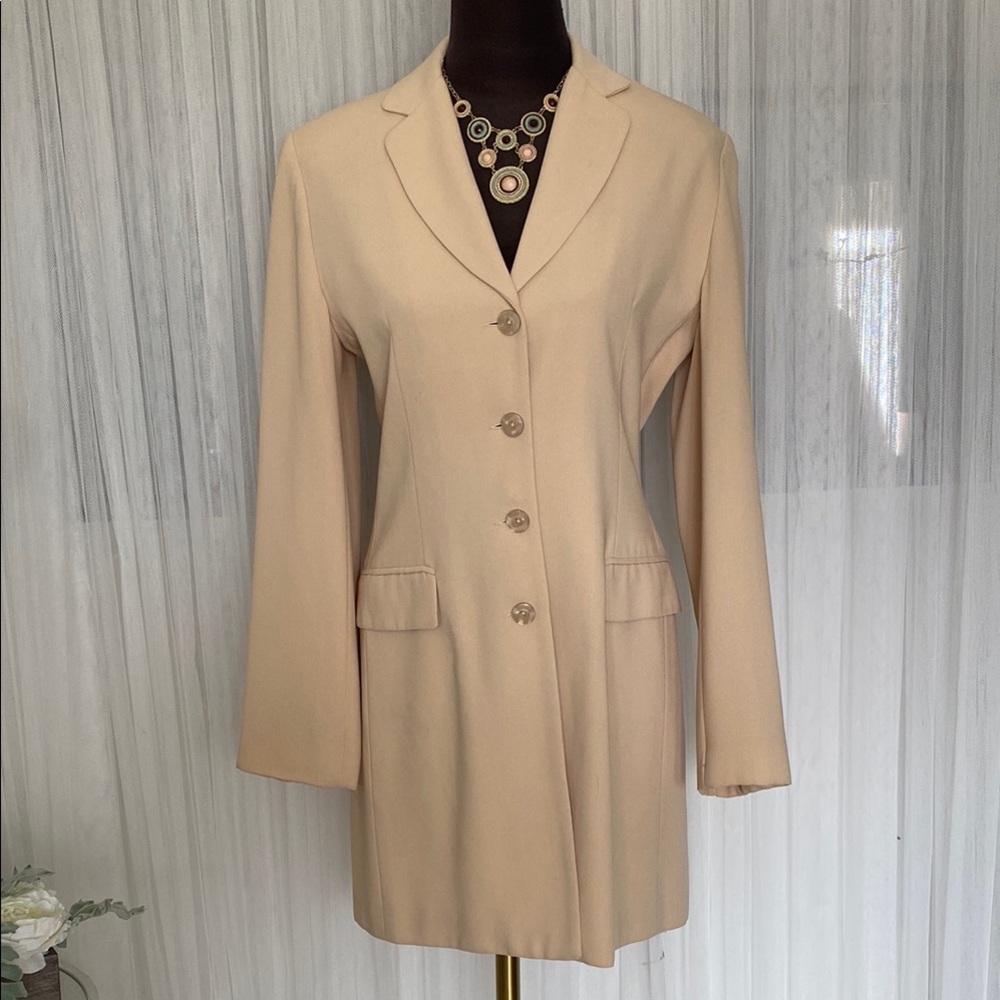 Vintage 90’s BCIM Collection Elegant Soft Butter Yellow Cream Women's Blazer Sz5